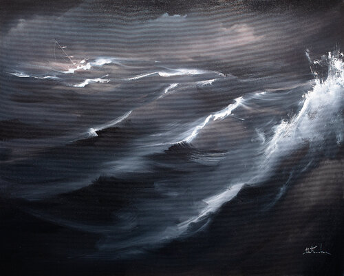 Night Storm di Bozhena Fuchs, Pittura in vendita su Singulart