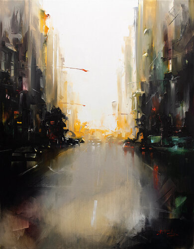 Urban Street par Bozhena Fuchs, Peinture en vente sur Singulart