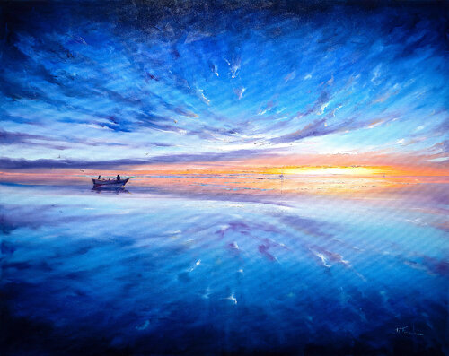 Into the sunrise di Bozhena Fuchs, Pittura in vendita su Singulart