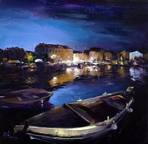 Summer Evening van Bozhena Fuchs, Schilderij te koop op Singulart
