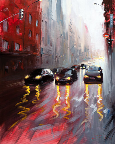 The Glow of City Life von Bozhena Fuchs, Malerei kaufen auf Singulart