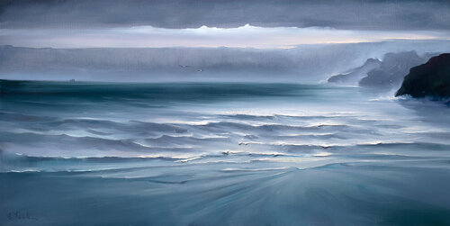 Peacefulness of the Morning Surf by Bozhena Fuchs, 회화 for Sale on Singulart