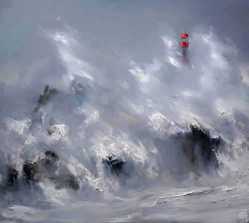 The Red Sentinel von Bozhena Fuchs, Malerei kaufen auf Singulart