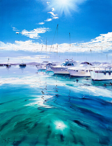 Harbor Serenity van Bozhena Fuchs, Schilderij te koop op Singulart