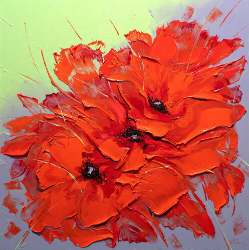 Red Expression by Bozhena Fuchs, 회화 for Sale on Singulart