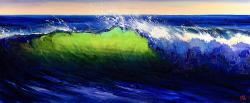 Where the Sea Breathes Light by Bozhena Fuchs, Painting for Sale on Singulart