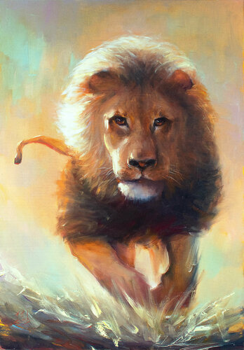 The Lion de Bozhena Fuchs, Pintura a la venta en Singulart