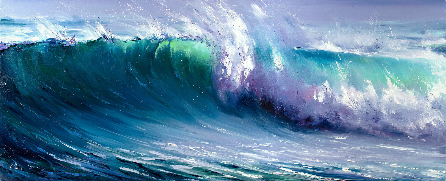 Early Morning. Wave Bech Painting Bozhena Fuchs