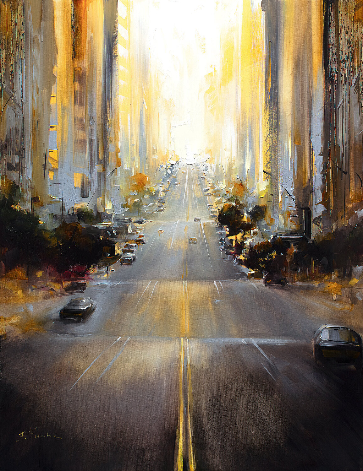 Sunrise over the city Bozhena Fuchs