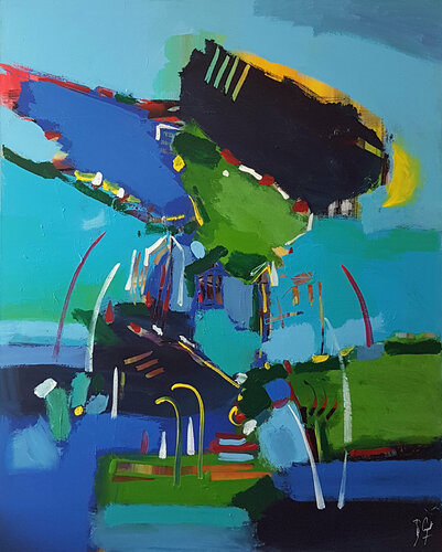 Plus qu'un pays von Muriel Cayet, Malerei kaufen auf Singulart