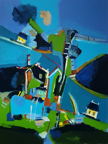 Un ciel bleu sur le point d'arriver von Muriel Cayet, Malerei kaufen auf Singulart