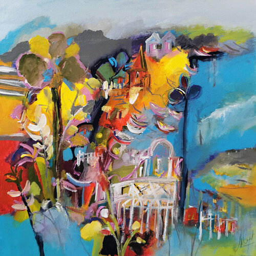 L'horizon s'agrandit, large et brillant von Muriel Cayet, Malerei kaufen auf Singulart