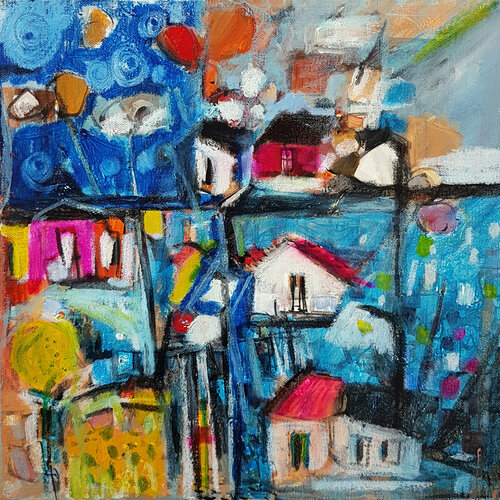 J'écris mes rêveries van Muriel Cayet, Schilderij te koop op Singulart