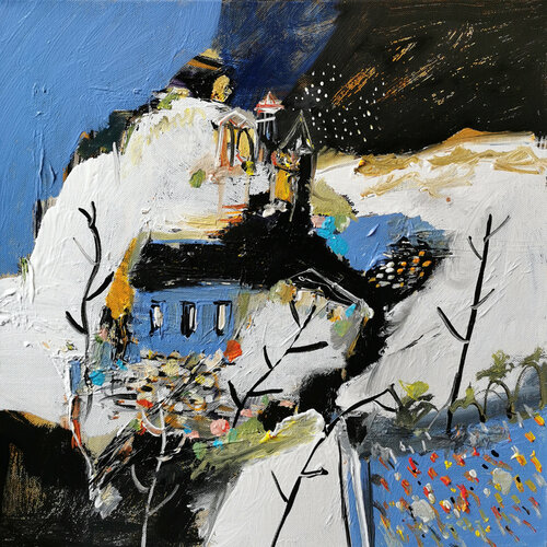 Le hameau von Muriel Cayet, Malerei kaufen auf Singulart