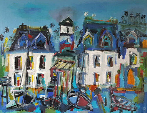 Une Bretagne juste après l'orage van Muriel Cayet, Schilderij te koop op Singulart