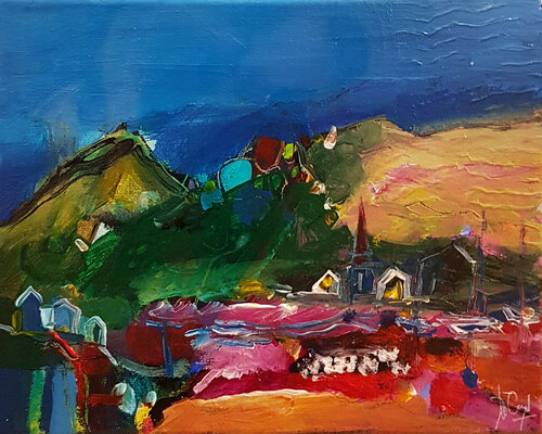 Une nuit exotique di Muriel Cayet, Pittura in vendita su Singulart