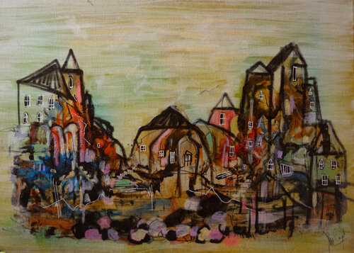 La théorie des maisons de Muriel Cayet, Pintura a la venta en Singulart