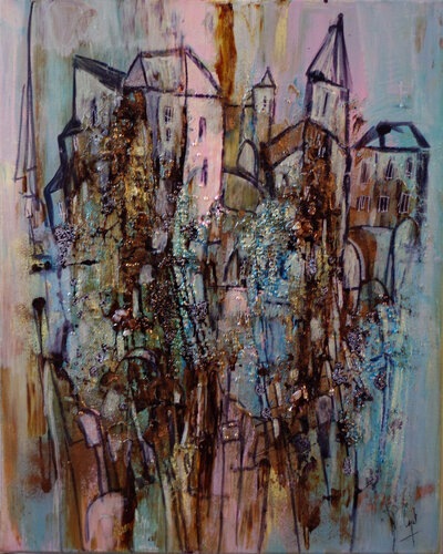 Un silence dans le bleu di Muriel Cayet, Pittura in vendita su Singulart