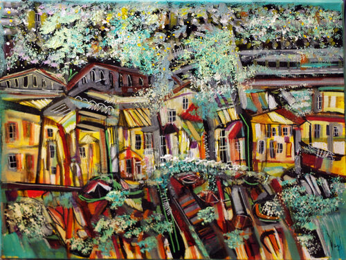 Gypsy coast von Muriel Cayet, Malerei kaufen auf Singulart
