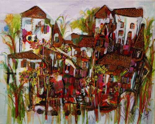 En son seuil von Muriel Cayet, Malerei kaufen auf Singulart