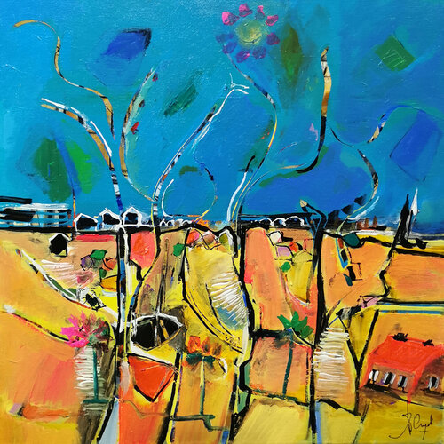 Les racines du temps by Muriel Cayet, Painting for Sale on Singulart