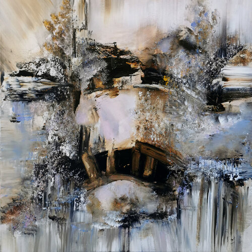 Vague est le pont van Muriel Cayet, Schilderij te koop op Singulart