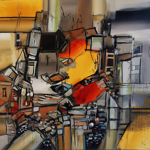 Une lumière à l'endroit von Muriel Cayet, Malerei kaufen auf Singulart