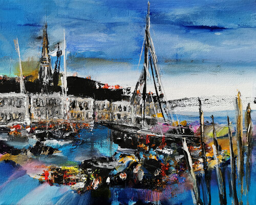 Les reflets moirés de la couleur van Muriel Cayet, Schilderij te koop op Singulart