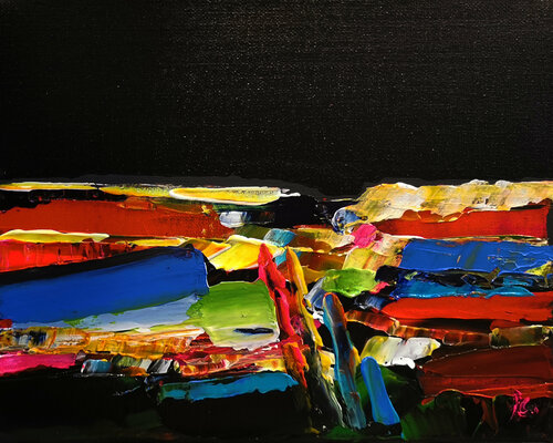 Paysage composé: tourbières de Yeun Elez von Muriel Cayet, Malerei kaufen auf Singulart