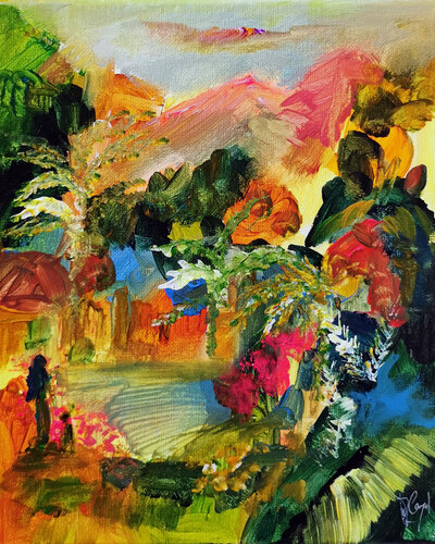 L'attente à Mont-Rose von Muriel Cayet, Malerei kaufen auf Singulart