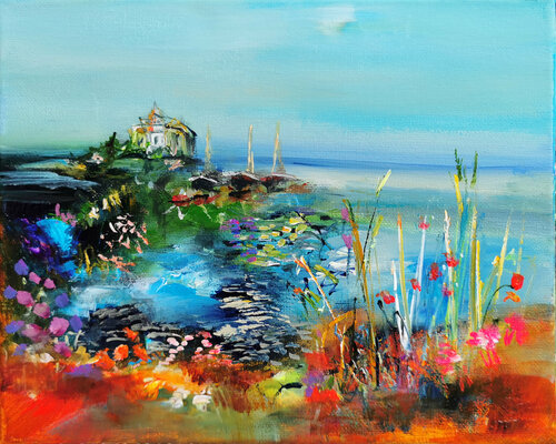 La maison de verre van Muriel Cayet, Schilderij te koop op Singulart