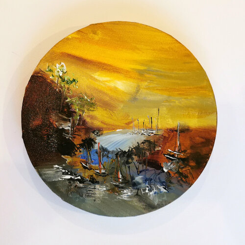 Devin paysage van Muriel Cayet, Schilderij te koop op Singulart