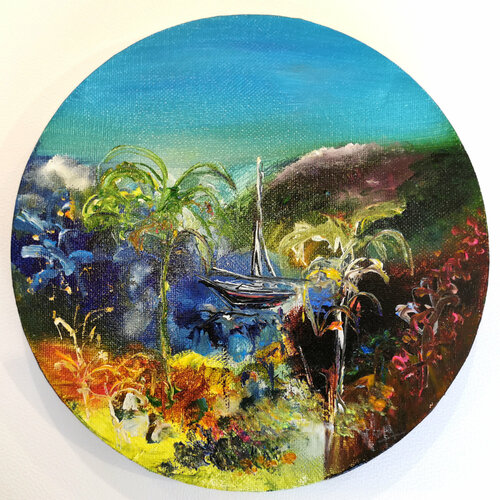 L'ancrage simplement van Muriel Cayet, Schilderij te koop op Singulart