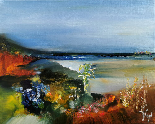 Plage de calme van Muriel Cayet, Schilderij te koop op Singulart