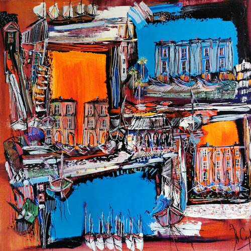 Cartes postales di Muriel Cayet, Pittura in vendita su Singulart