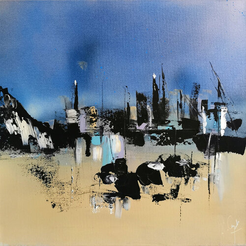 Eclats Topaze di Muriel Cayet, Pittura in vendita su Singulart