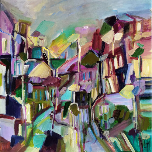 Les pays doux di Muriel Cayet, Pittura in vendita su Singulart