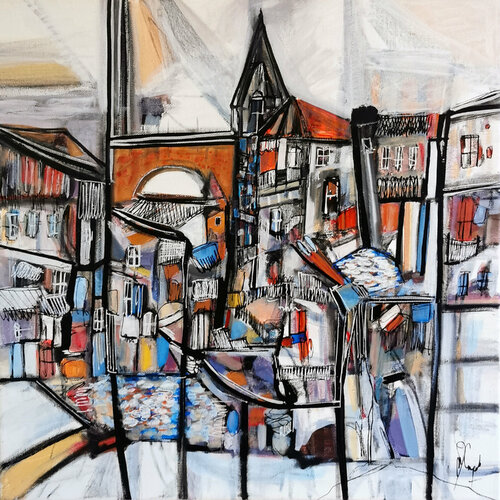 Rue de Galilée von Muriel Cayet, Malerei kaufen auf Singulart