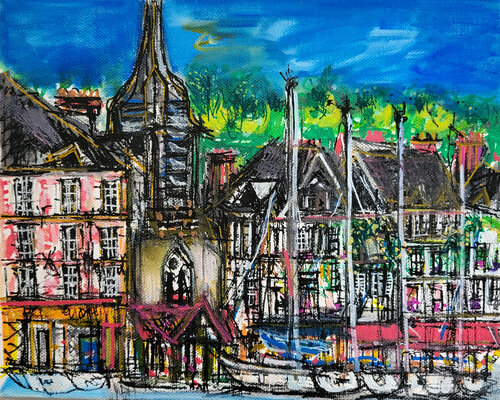 Quai de lumière van Muriel Cayet, Schilderij te koop op Singulart