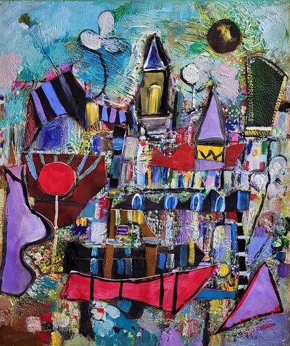 C'est la fête van Muriel Cayet, Schilderij te koop op Singulart