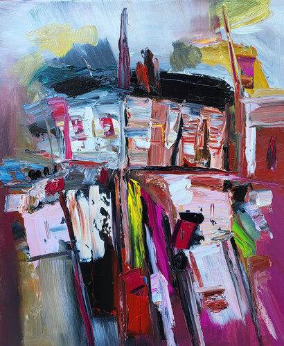 La maison du poète van Muriel Cayet, Schilderij te koop op Singulart