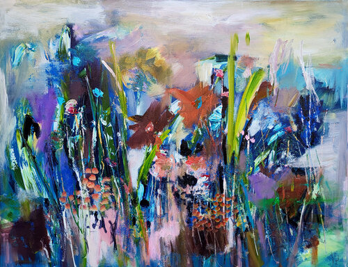 Paysage polyphonique van Muriel Cayet, Schilderij te koop op Singulart