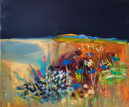 Un archipel de fleurs van Muriel Cayet, Schilderij te koop op Singulart