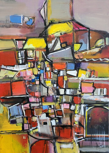 La rectitude poétique par Muriel Cayet, Peinture en vente sur Singulart