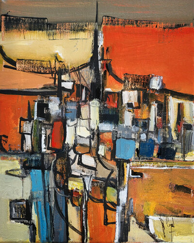 Habité de la multiplicité des couleurs van Muriel Cayet, Schilderij te koop op Singulart