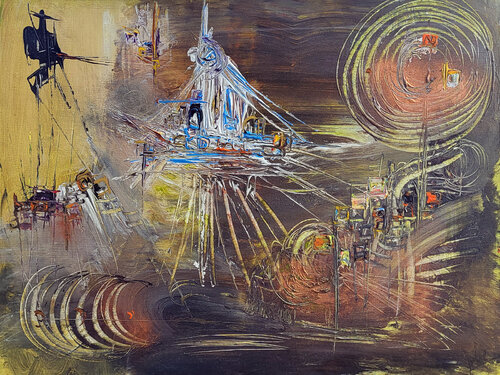 La fête martiale von Muriel Cayet, Malerei kaufen auf Singulart