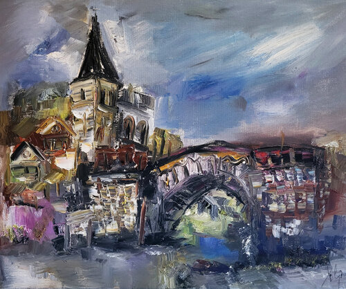 Par le vouloir des flots di Muriel Cayet, Pittura in vendita su Singulart