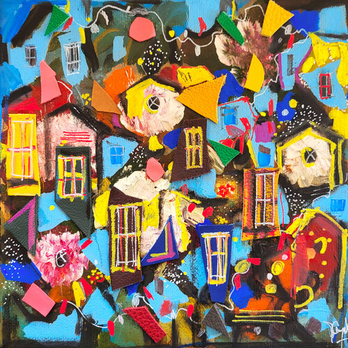 Ville-fleur de renaissance van Muriel Cayet, Schilderij te koop op Singulart
