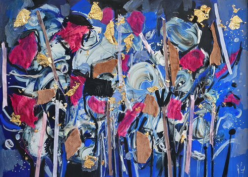 Bouquet en résistance van Muriel Cayet, Schilderij te koop op Singulart