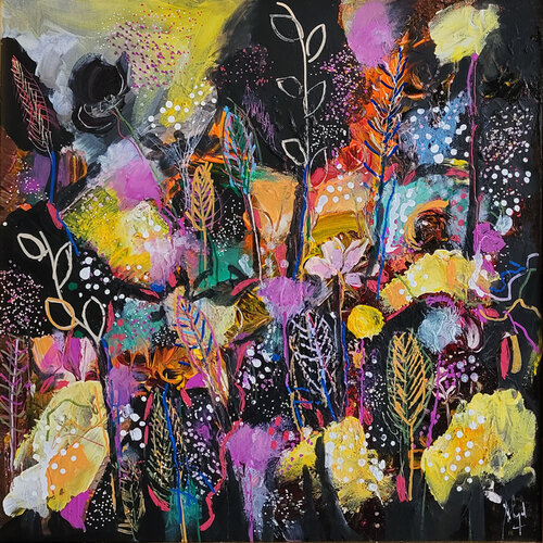 Jardin couture aux vivaces von Muriel Cayet, Malerei kaufen auf Singulart